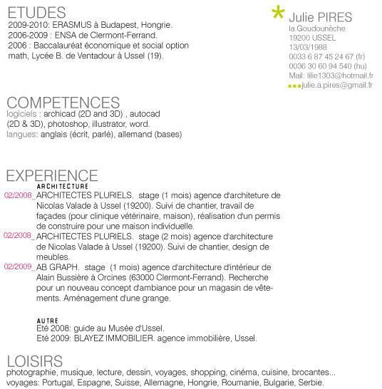 Julie Pires News Cv Francais