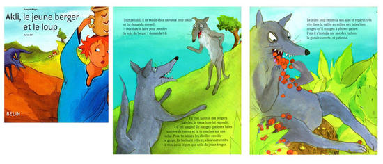 Akli, jeune berger et le loup, extrait de l'album (Ã©ditions Belin).