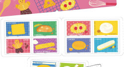 Carnet de timbres « Biscuits français » pour La Poste - Célia Donneley-illustrateur
