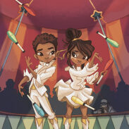 Artistes de cirque en scène