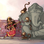 Ganesha et les singes