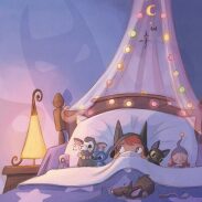 Enfants vampires cachés dans le lit
