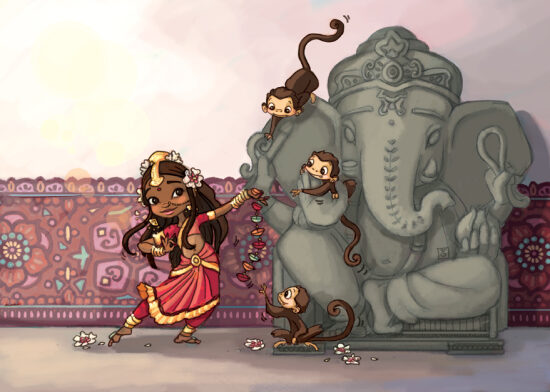 Ganesha et les singes