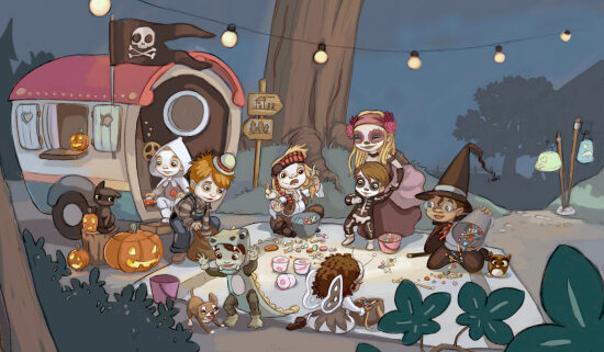 Fête d'Halloween en plein air