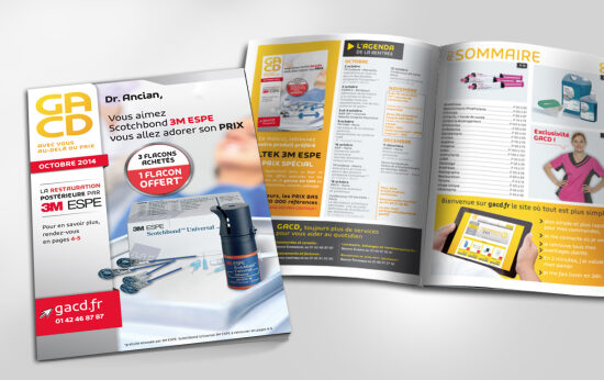 Visuel pour un catalogue de produits dentaires