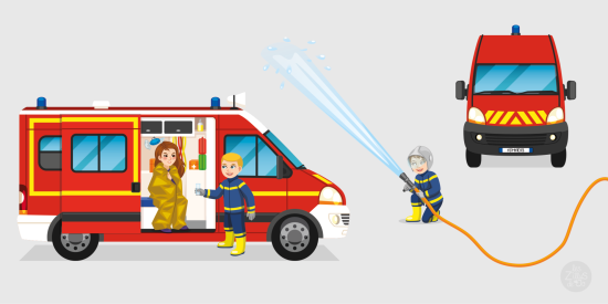 Intervention des pompiers en action