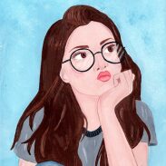 Portrait d'une jeune femme pensive