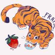 Tigre et fraise