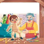 Atelier de marionnettes en bois