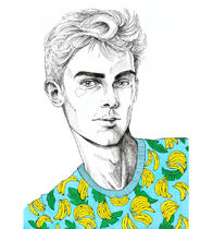 Banana shirt portrait | Florence Simonne