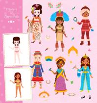 stickers &amp; paperdolls "costumes du monde" | Zazie Bulles