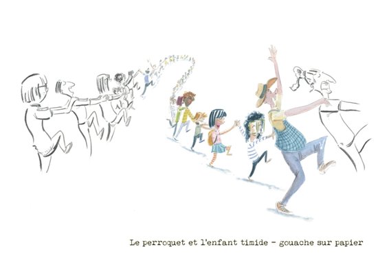 Le perroquet et l'enfant timide