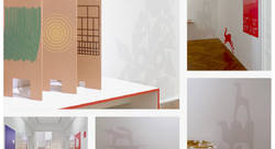 CNAP_ scénographie murale vestibule et salle Enzo Mari _  exposition 