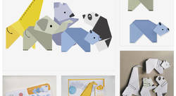 Djeco _ création et illustration de 5 pliages animaux - agathe lievens-directeur artistique