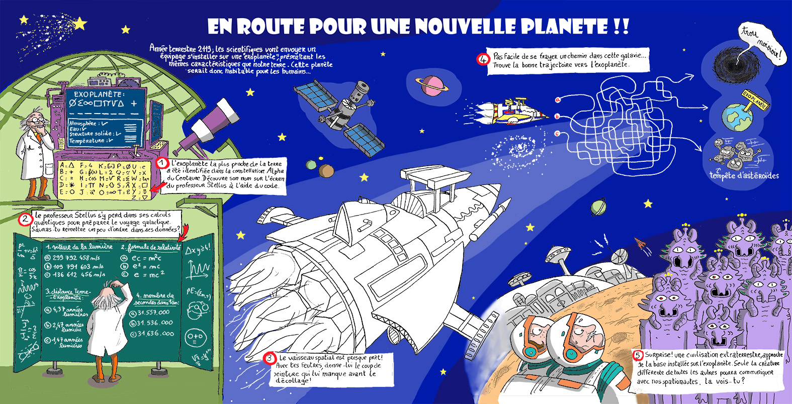 Activités pédagogiques - Page de Jeux "En avant pour une autre planète"
