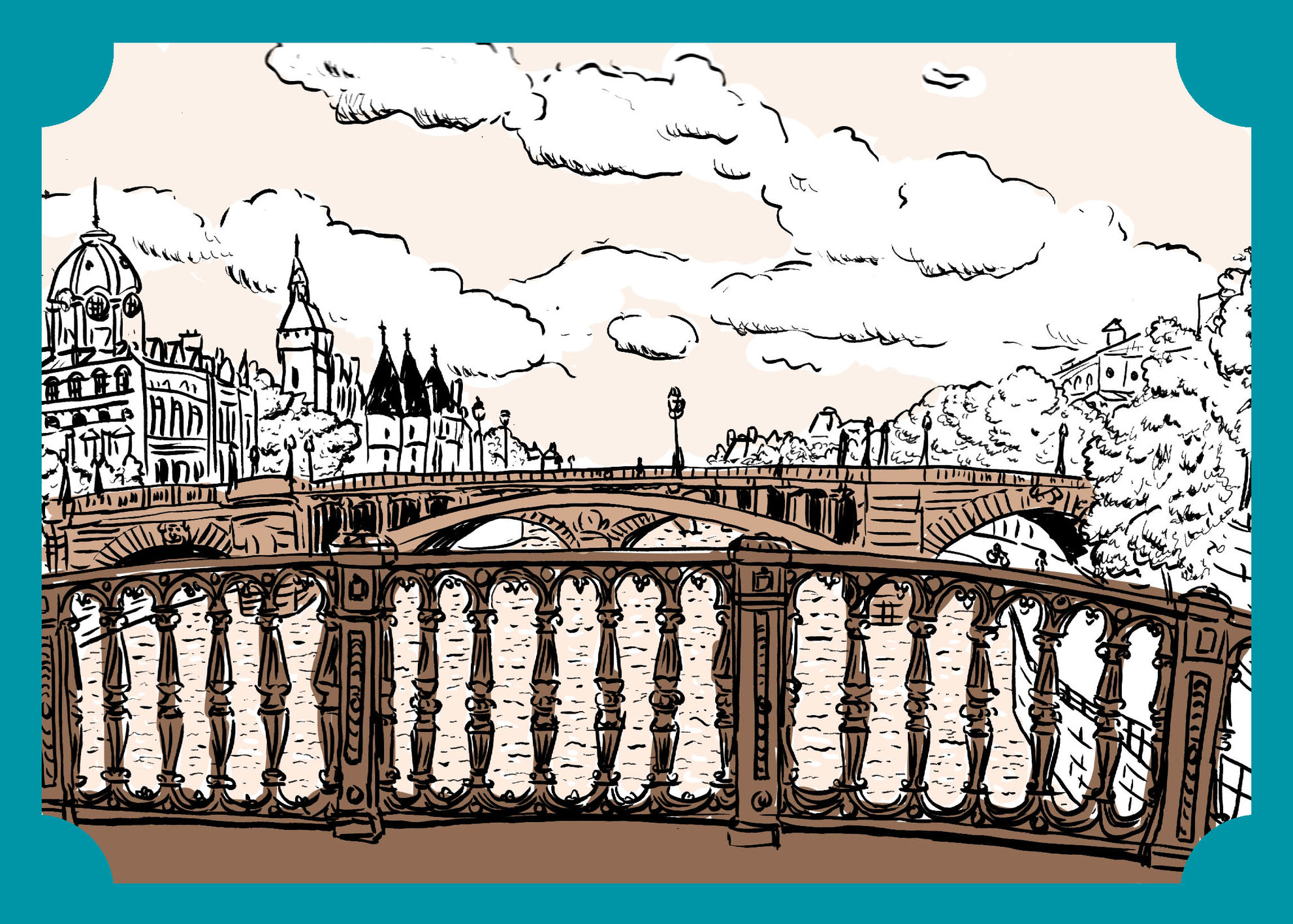 Vues de Paris - La Seine et ses ponts