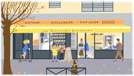 Scène de rue - La boulangerie