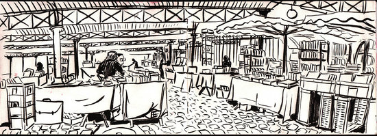 Le marché aux livres à Paris