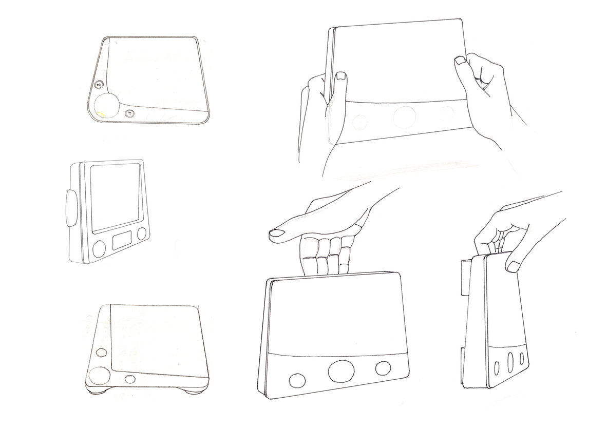Rough sketches showing a new physical interface with the kitchen scales<br/><span></span>