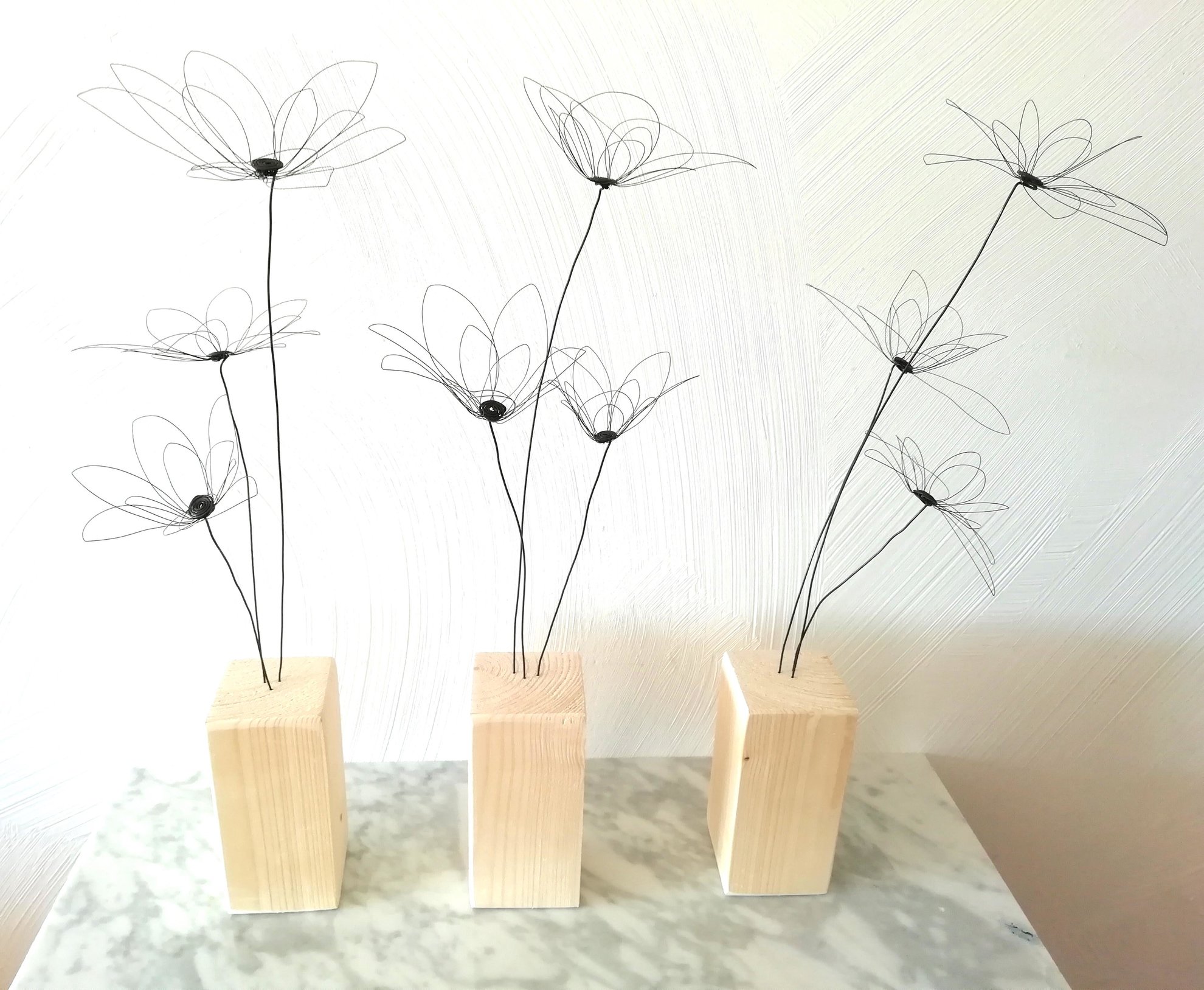 Aline campana SCULPTURE DE FIL Portfolio FIL de FER fleurs Aline campana SCULPTURE DE FIL Portfolio FIL de FER fleurs