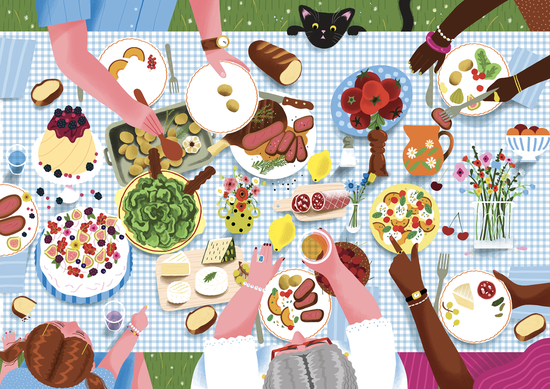 Puzzle Repas De Famille 1000 pièces JANOD