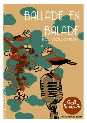 Affiche pour le festival Tout le monde dehors  2020 avec le numéro "  Ballade en Balade"