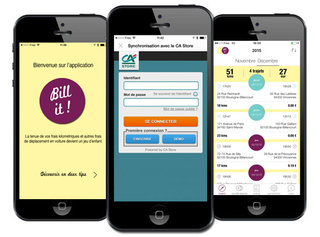 Application Bill It !, développée dans le cadre du hackathon Mobile Banking Factory2 organisé par le CA Store. Gagnante du 2ème grand prix CA Store et prix spécial PSA Peugeot Citroën