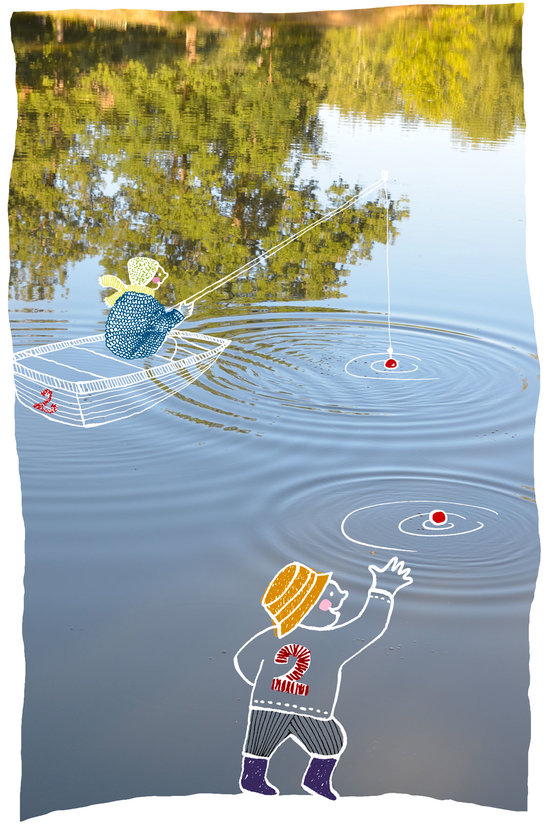Des ronds dans l'eau