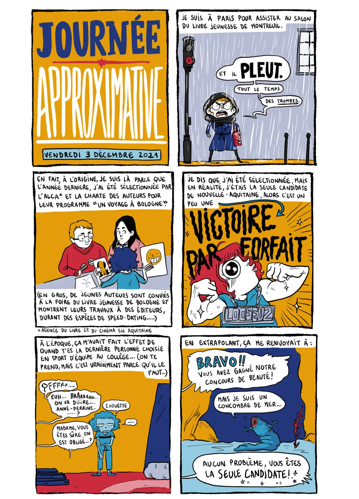 Participation à la Gazette #1 de la Journée Mondiale (libre) de l’Autobiographie en Bande dessinée, organisée avec Denis Vierge