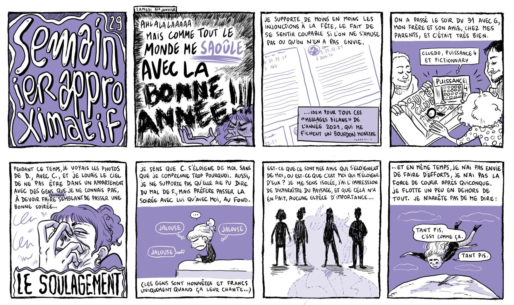Semainier approximatif - journal en bande dessinée