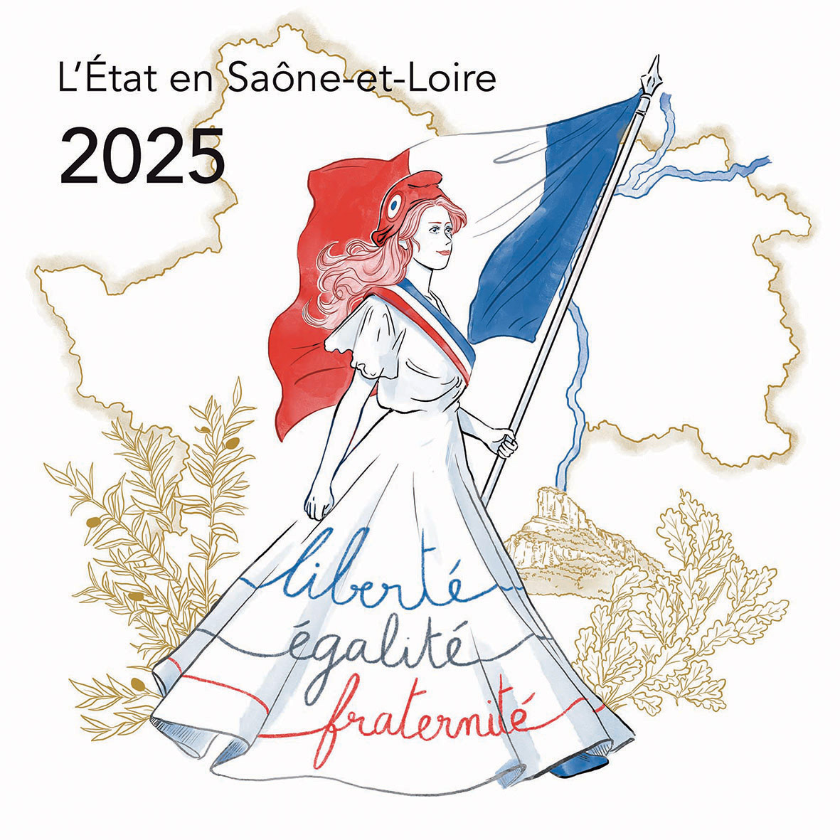 Carte de vœux 2025 réalisée pour la Préfecture de Saône-et-Loire