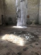 Monde fossile - porcelaine sur lit de cendre