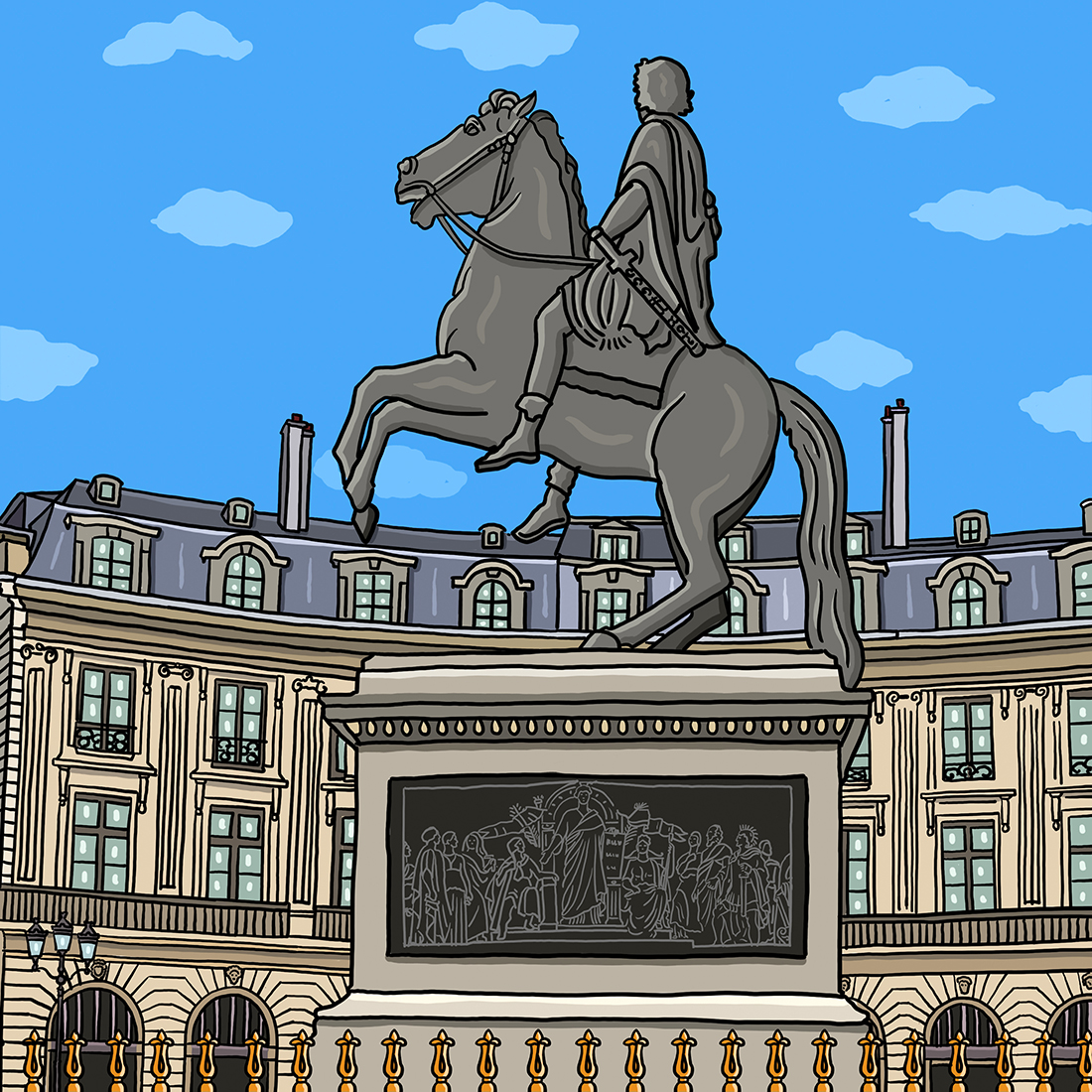 Place des Victoires - Antoine Meurant - antoine meurant - illustrateurs/rices