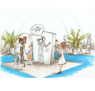 Dessin campagne sur l'eau
