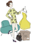 Illustration pour site web vintage Ninon Rétro