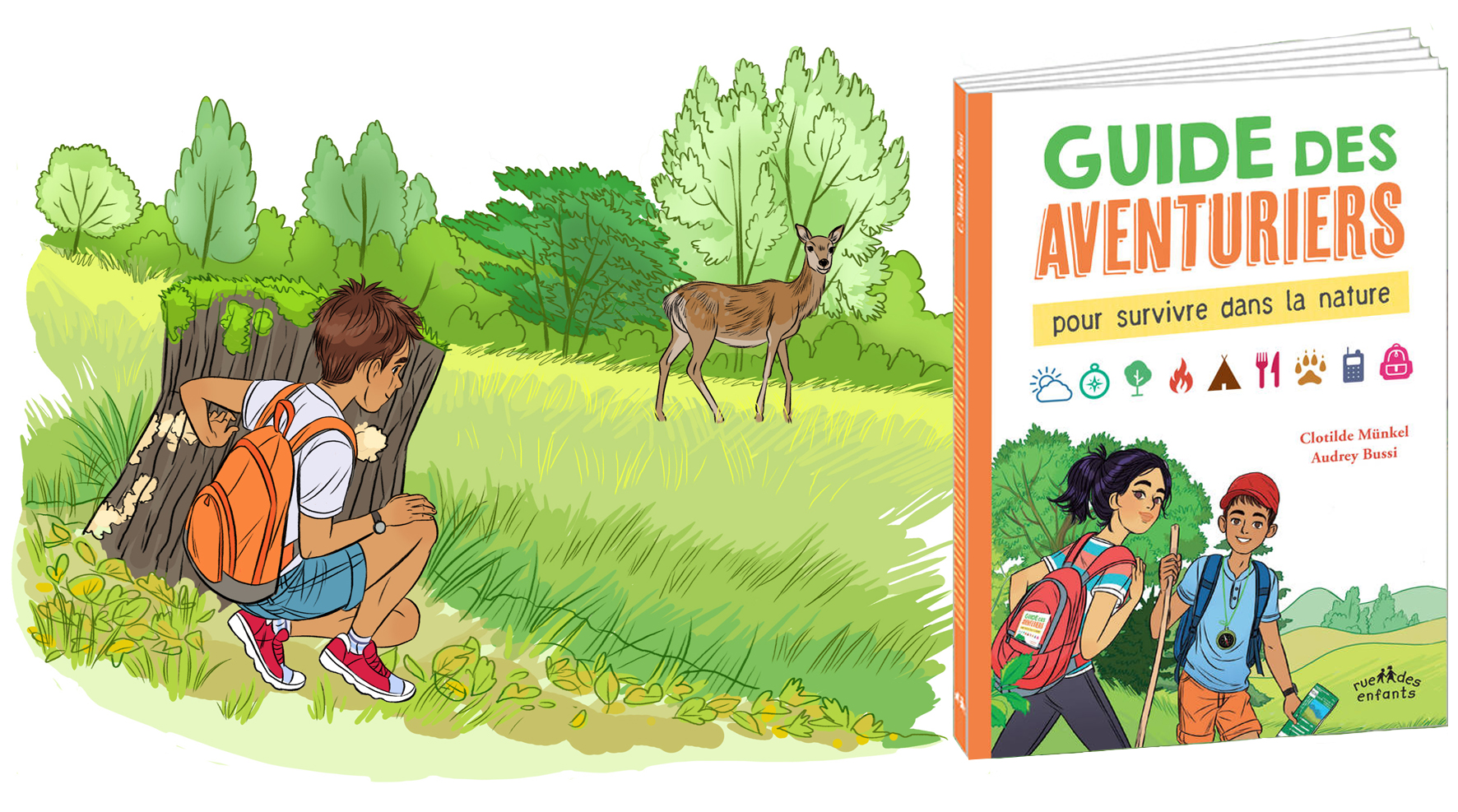 Guide des aventuriers, extraits ouvrage de conseils et information -  édition Rue des enfants
