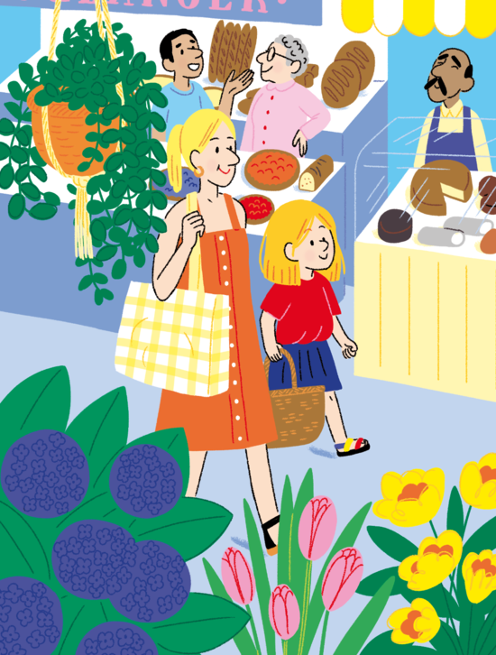 Mia va au marché