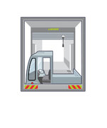 BIL vu de dos dans un camion.