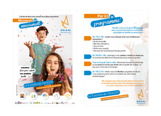 Flyer A6 R/V pour événement Centre social