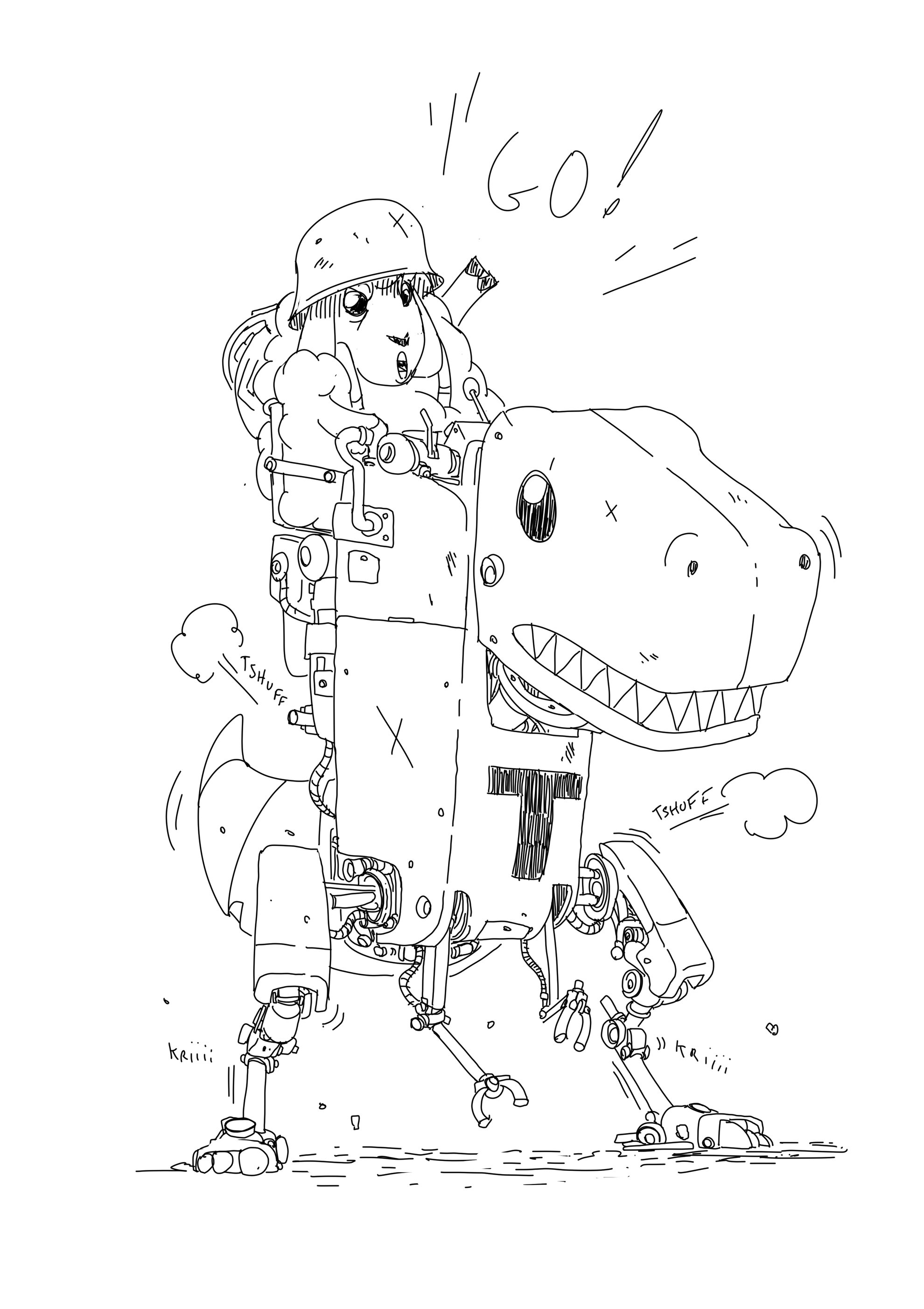 T-rex walking