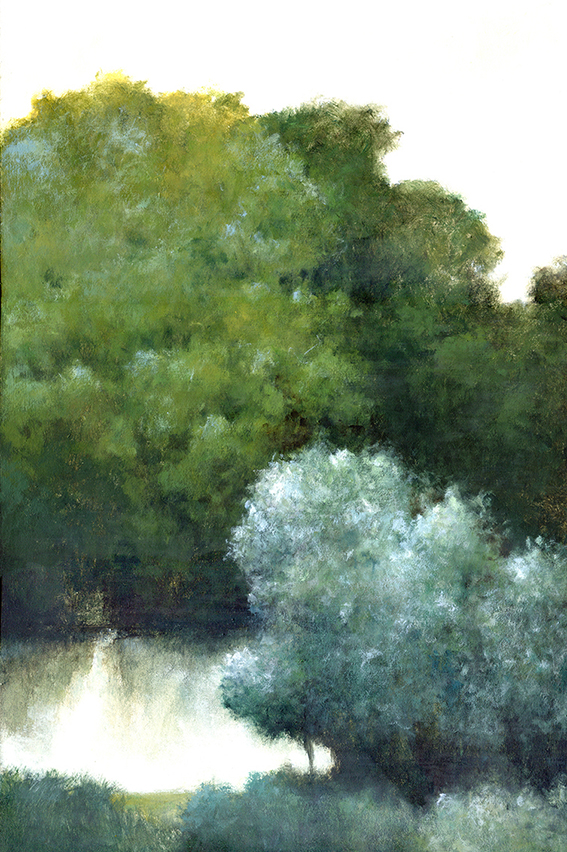 Au bord du lac (2023) peinture acrylique sur panneau - 40x60 cm