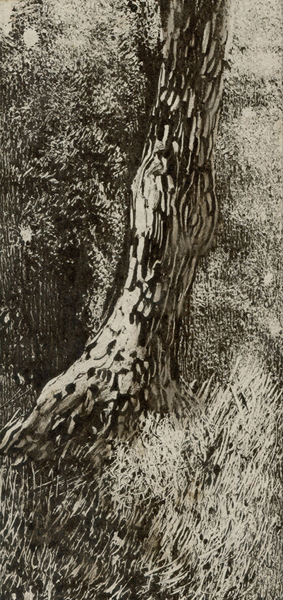 L'isolé II (2023) monotype - 10x21 cm