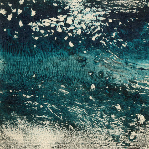 La vague (2023) - 10x10 cm - monotype