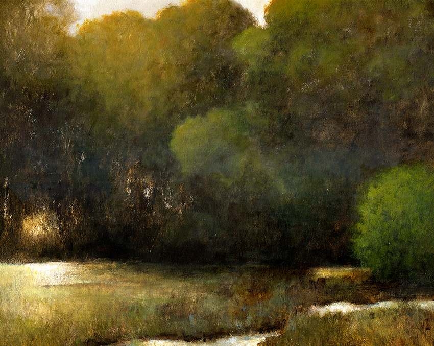 Le ruisseau (2023) peinture acrylique sur panneau - 40x50 cm