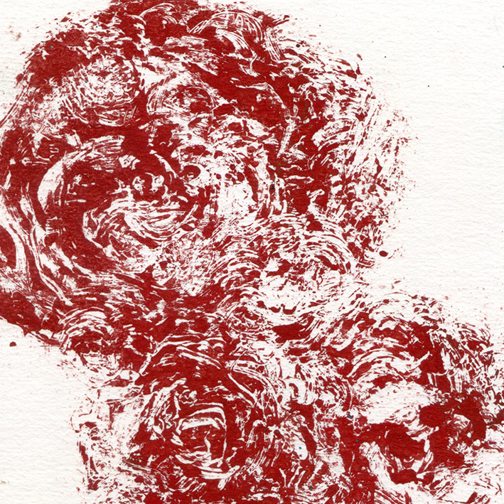 Les pivoines rouges (2023) - 13x13 cm