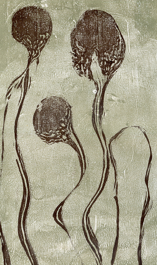 Ondulations (2023) - 24x40 cm - monotype