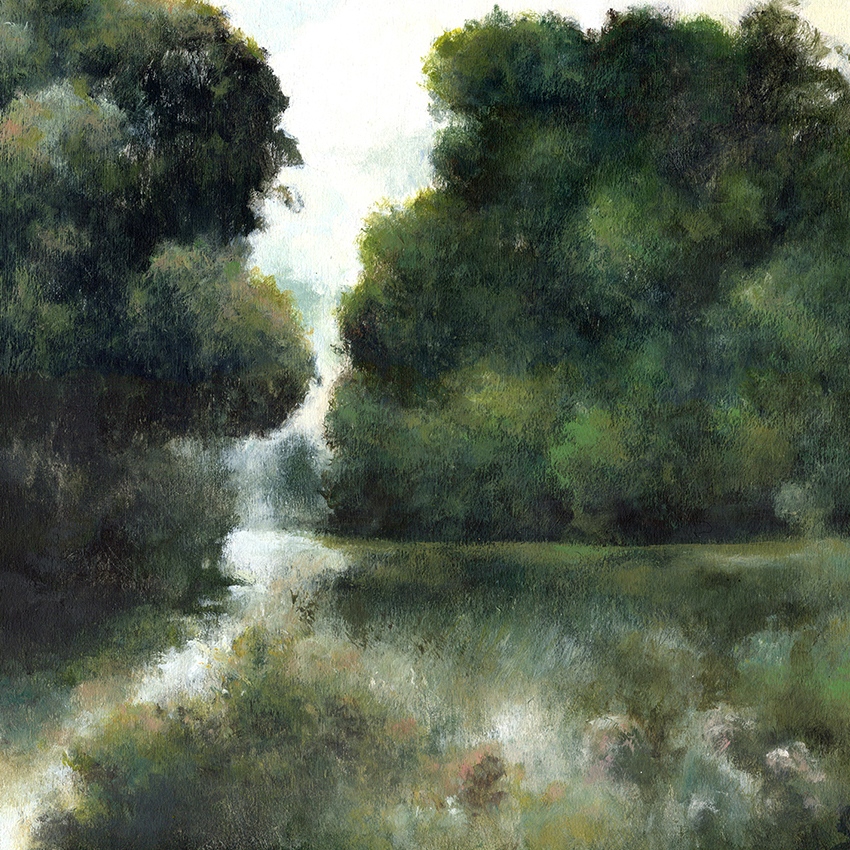 Paysage III (2023) peinture acrylique sur panneau - 60x40 cm