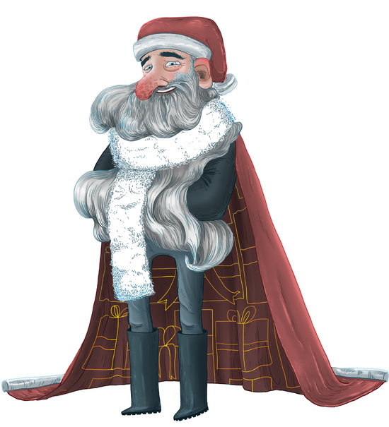 Père-Noël et Jolie cape