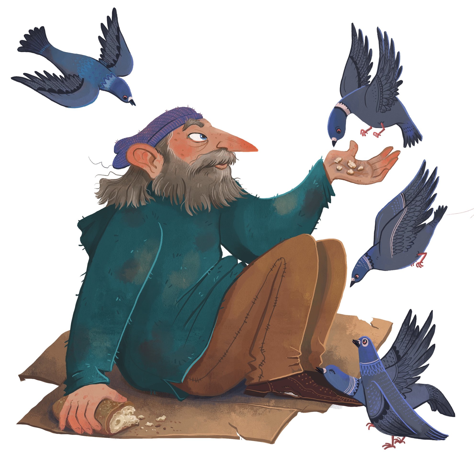 L'homme aux pigeons