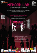 Affiche pour le projet artistique Memory Lab, Nuit Blanche 2013